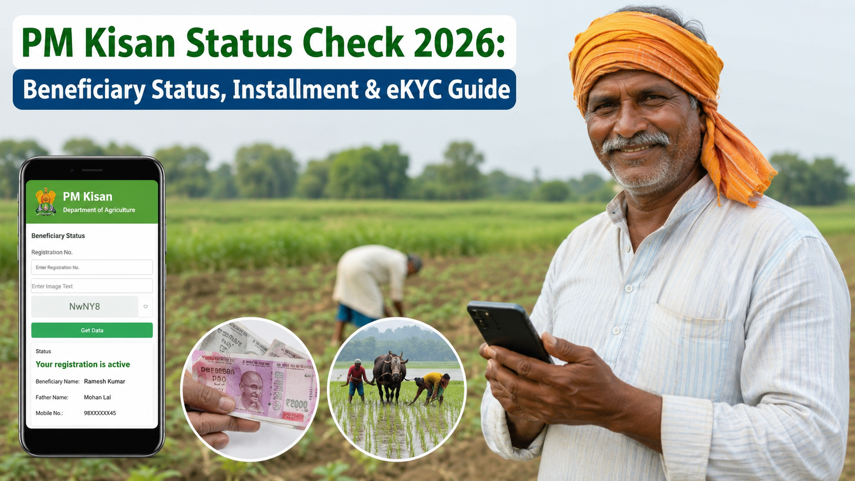 PM Kisan Status Check 2026: Beneficiary Status, Installment & eKYC Guide