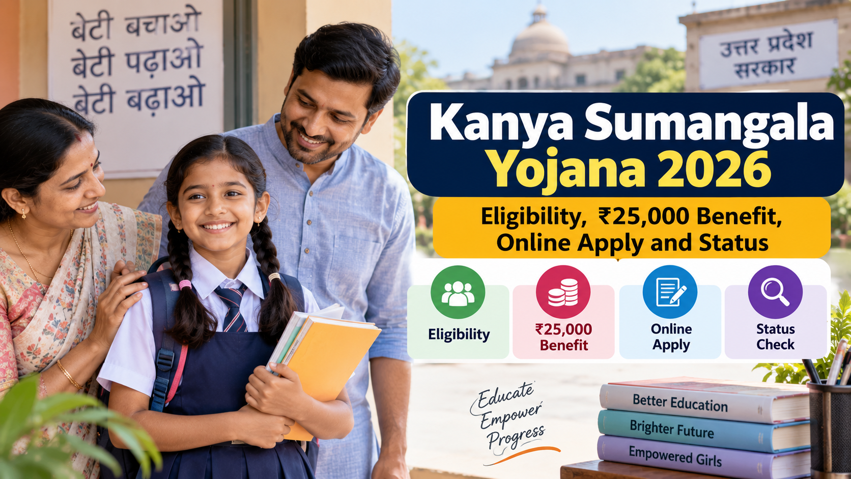 Kanya Sumangala Yojana 2026: Eligibility, ₹25,000 Benefit, Online Apply and Status