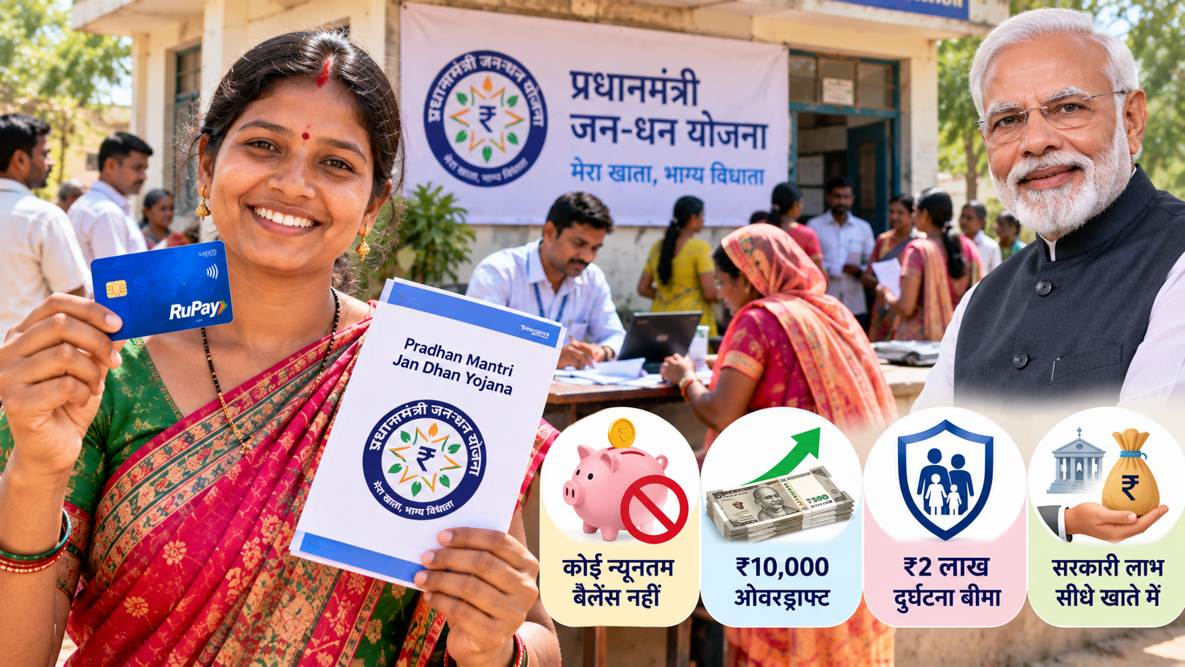 Pradhan Mantri Jan Dhan Yojana 2026: Eligibility, Benefits, ₹10,000 Overdraft & Account Opening