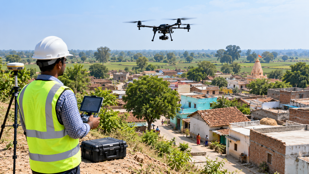 Drone Survey Over an Indian Village