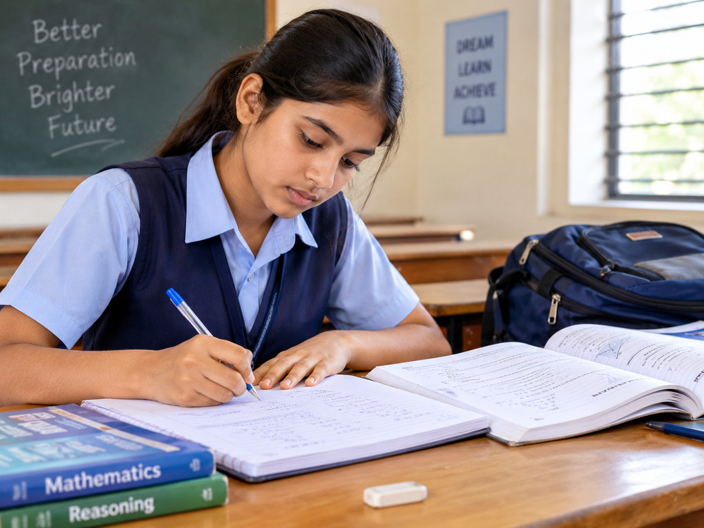 Focused Student Preparing for Exams
