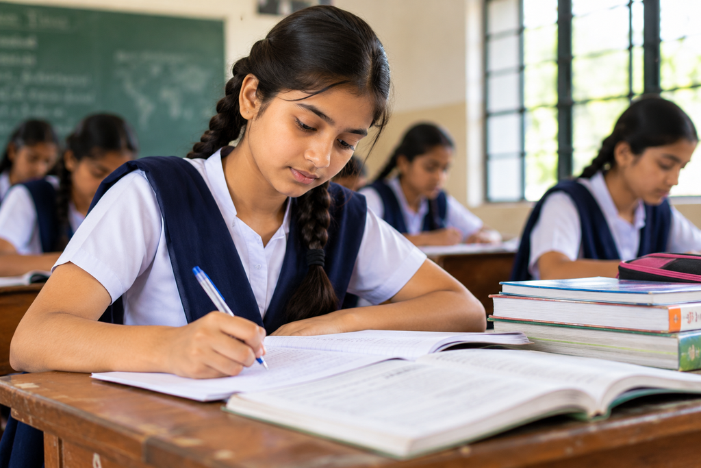 Begum Hazrat Mahal National Scholarship Program 2026: Eligibility, Benefits, Documents and Latest Update 2 Focused Student in a Bright Classroom