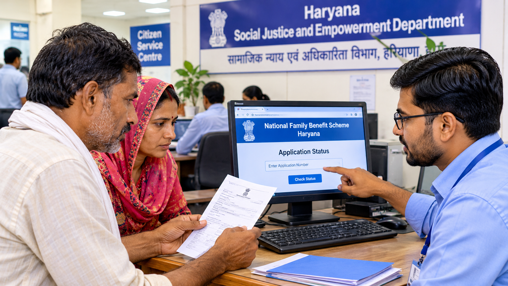 Haryana Scheme Status Check at Service Centre