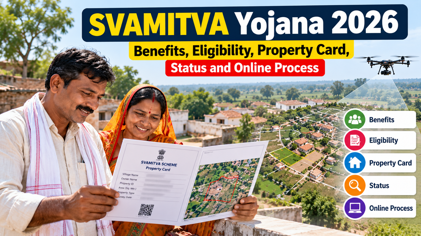 SVAMITVA Yojana 2026: Benefits, Eligibility, Property Card, Status and Online Process