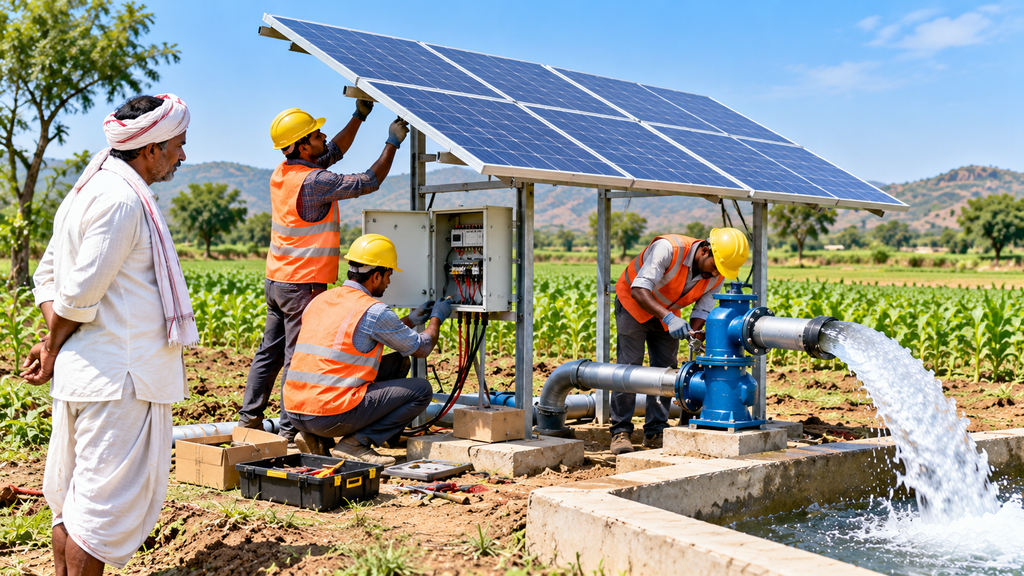 Solar Pump Installation in Rural India