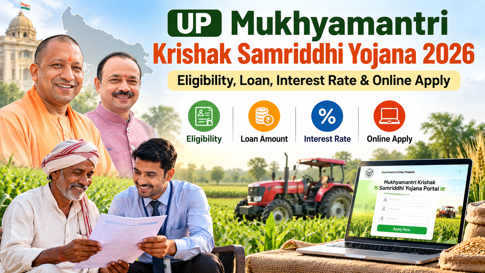 UP Mukhyamantri Krishak Samriddhi Yojana 2026: Eligibility, Loan, Interest Rate & Online Apply