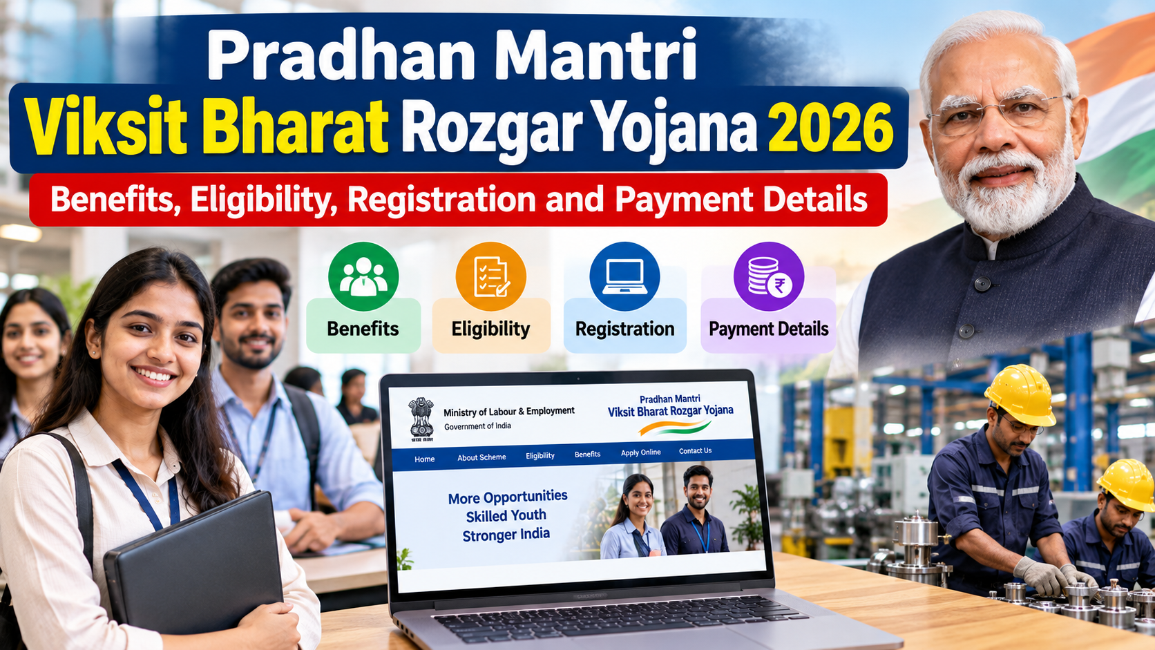 Pradhan Mantri Viksit Bharat Rozgar Yojana 2026: Benefits, Eligibility, Registration and Payment Details